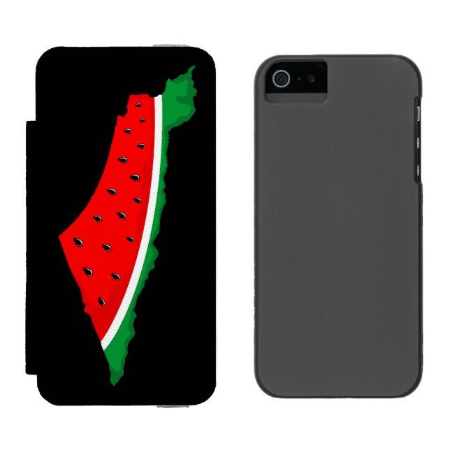 Palestine Map Watermelon Symbol of freedom Incipio iPhone Wallet Case (Side by Side)