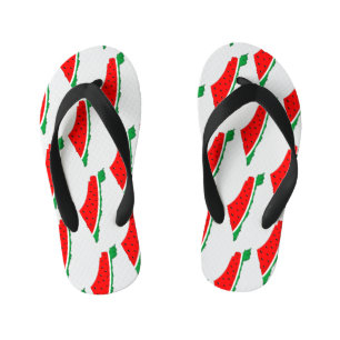 Palestine Map Watermelon Symbol of freedom Kid's Flip Flops