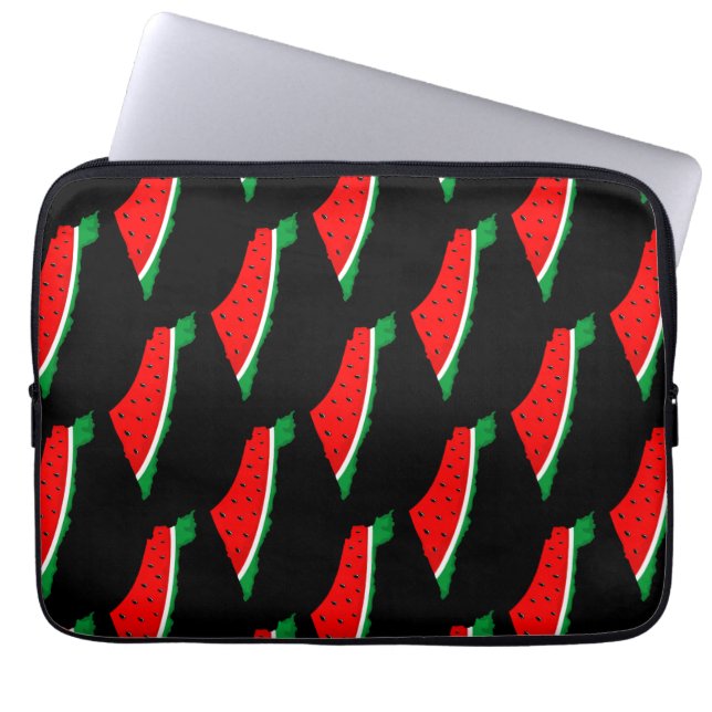 Palestine Map Watermelon Symbol of freedom Laptop Sleeve (Front)