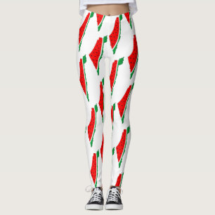 Palestine Map Watermelon Symbol of freedom Leggings
