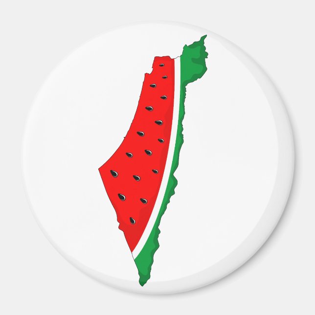 Palestine Map Watermelon Symbol of freedom Magnet (Front)