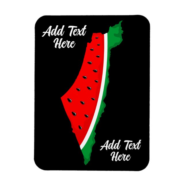 Palestine Map Watermelon Symbol of freedom Magnet (Vertical)