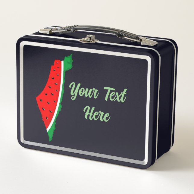 Palestine Map Watermelon Symbol of freedom Metal Lunch Box (Front)