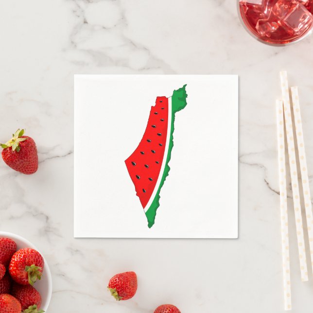 Palestine Map Watermelon Symbol of freedom Napkin (Insitu)
