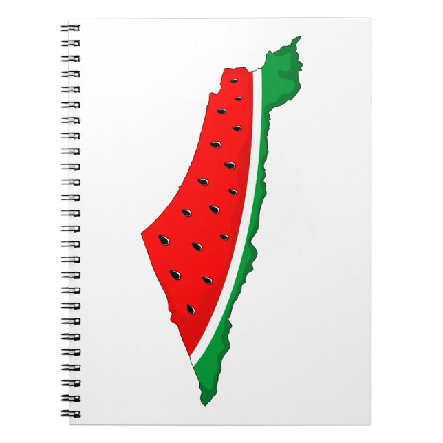 Palestine Map Watermelon Symbol of freedom Notebook (Front)