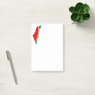 Palestine Map Watermelon Symbol of freedom Post-it Notes