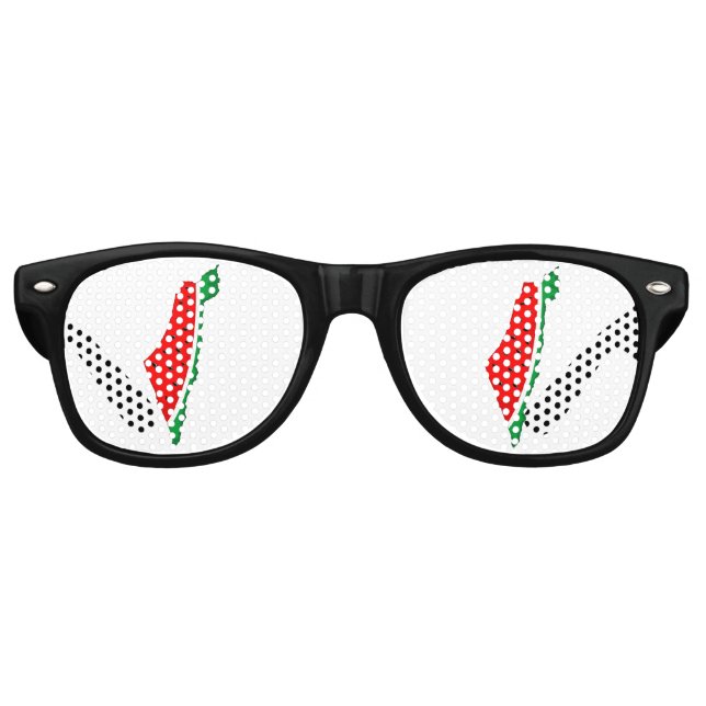 Palestine Map Watermelon Symbol of freedom Retro Sunglasses (Front)