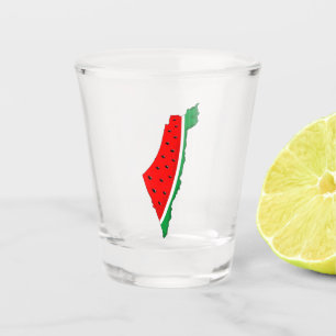 Palestine Map Watermelon Symbol of freedom Shot Glass