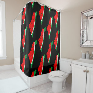 Palestine Map Watermelon Symbol of freedom Shower Curtain