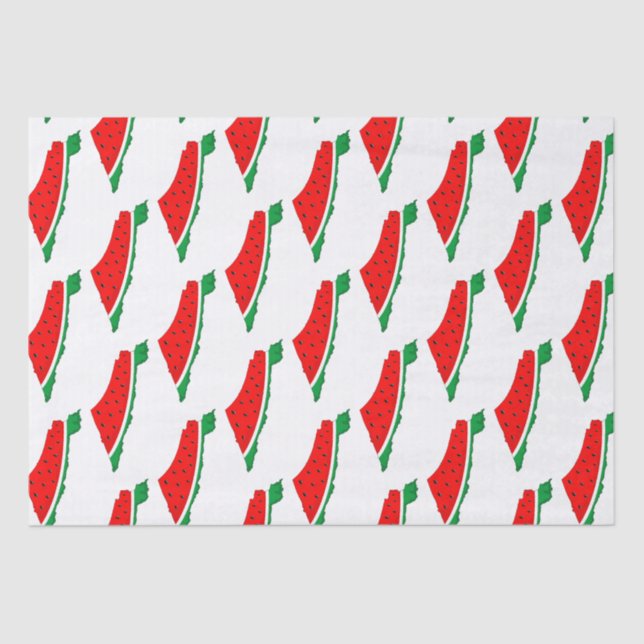 Palestine Map Watermelon Symbol of freedom Tissue Paper (Front)