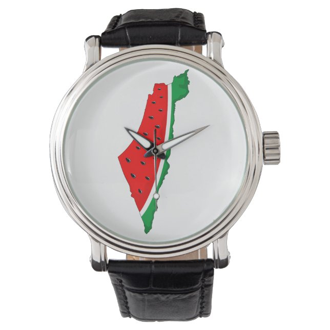 Palestine Map Watermelon Symbol of freedom Watch (Front)