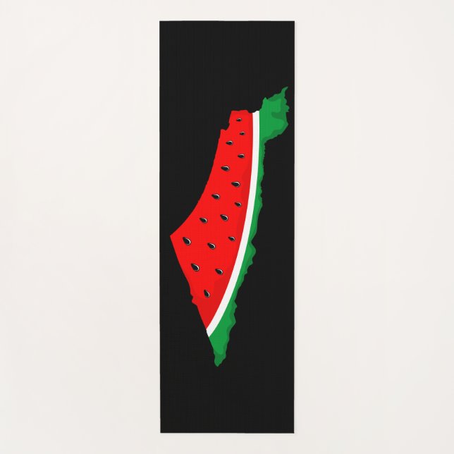 Palestine Map Watermelon Symbol of freedom Yoga Mat (Front)
