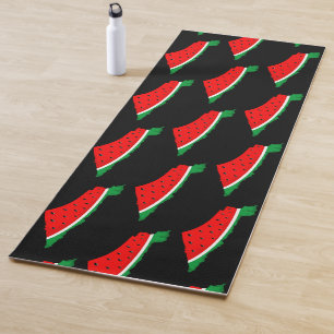 Palestine Map Watermelon Symbol of freedom Yoga Mat