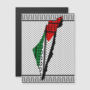Palestine Map whith Flag and Keffiyeh Pattern