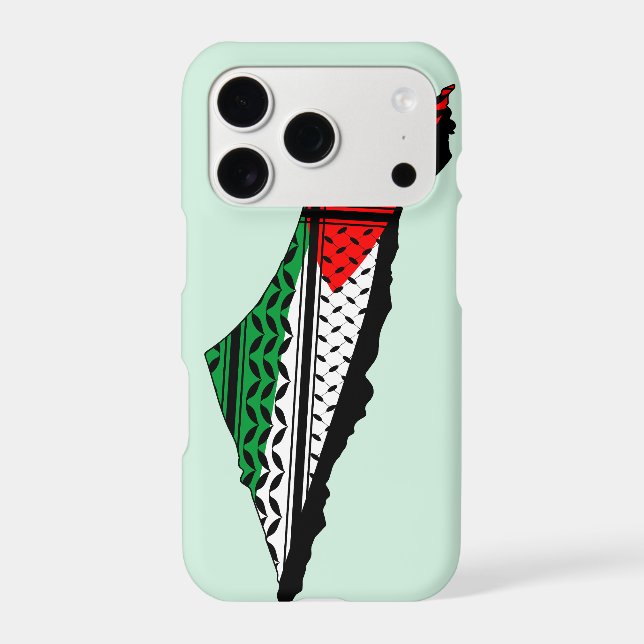 Palestine Map whith Flag and Keffiyeh Pattern (Back)