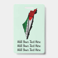 Palestine Map whith Flag and Keffiyeh Pattern