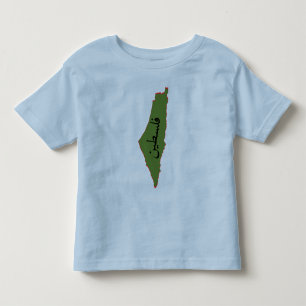 palestine map with palestine word in arabic  toddler T-Shirt