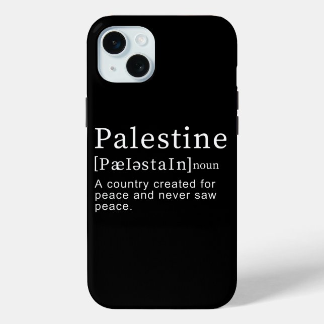 Palestine Meaning design Palestine Definition text Case-Mate iPhone Case (Back)