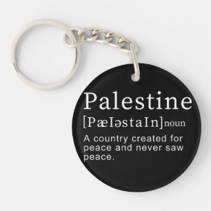 Palestine Meaning design Palestine Definition text Key Ring