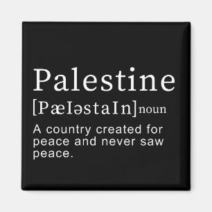 Palestine Meaning design Palestine Definition text Magnet