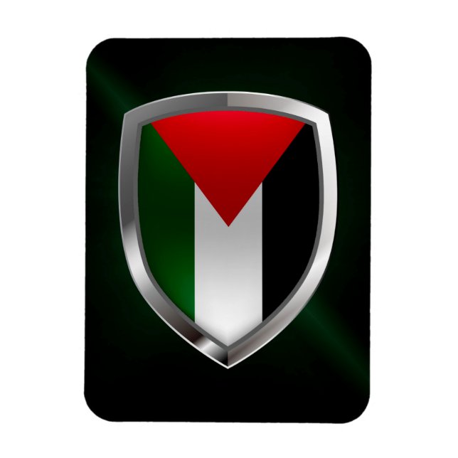 Palestine Metallic Emblem Magnet (Vertical)