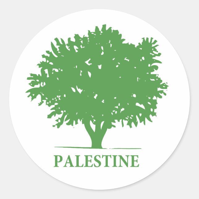 Palestine Olive Tree t shirt Classic Round Sticker (Front)
