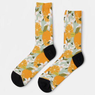 Palestine oranges vibrant colourful design socks