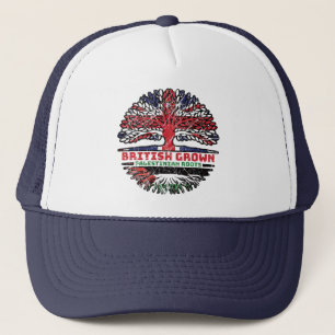 Palestine Palestinian British UK Tree Roots Flag Trucker Hat