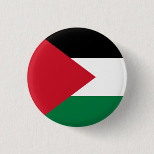Palestine (Palestinian) Flag 3 Cm Round Badge