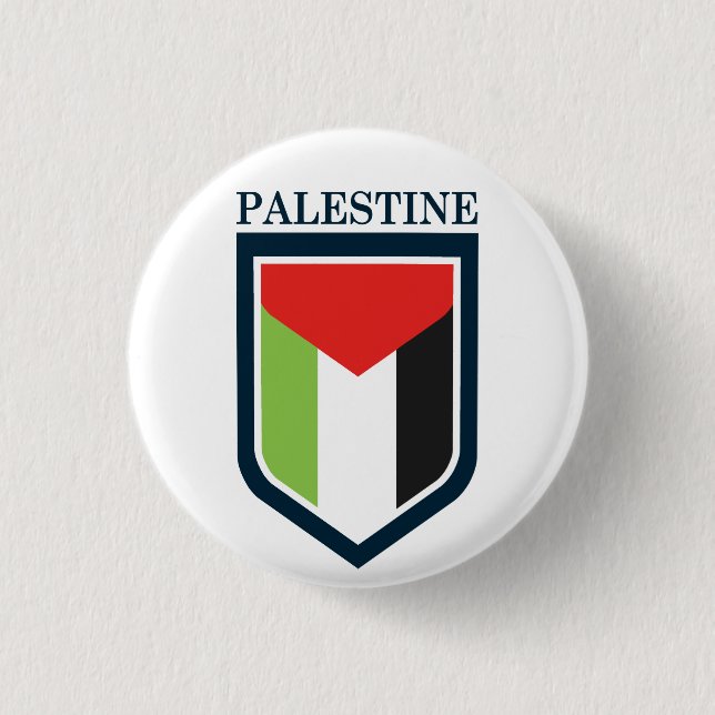 Palestine & Palestinian flag 3 Cm Round Badge (Front)