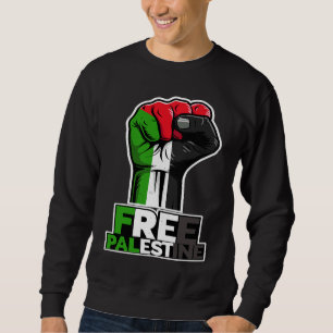 Palestine Palestinian Flag Arabic Calligraphy Free Sweatshirt