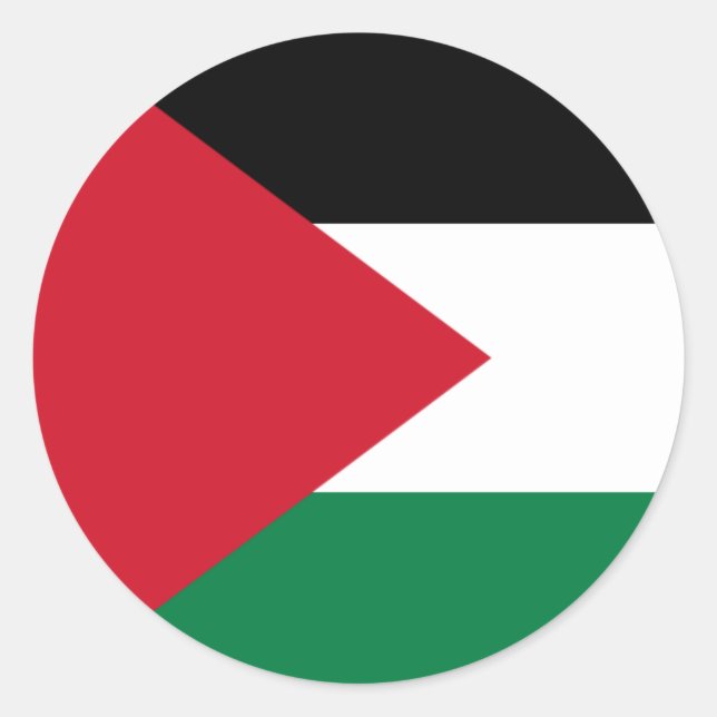 Palestine (Palestinian) Flag Classic Round Sticker (Front)
