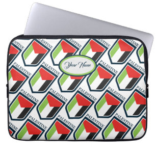 Palestine & Palestinian flag Customised Laptop Sleeve