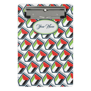 Palestine & Palestinian flag Customised Mini Clipboard