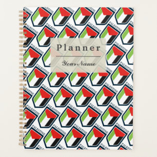 Palestine & Palestinian flag Customised name Planner