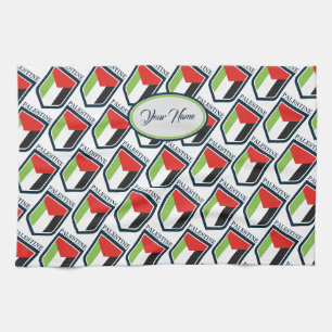 Palestine & Palestinian flag Customised Tea Towel
