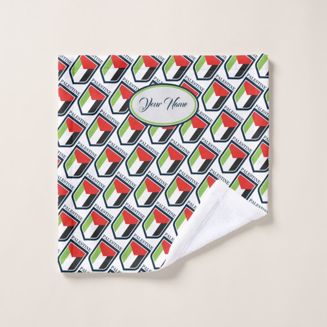 Palestine & Palestinian flag Customised Wash Cloth (Wash Cloth)