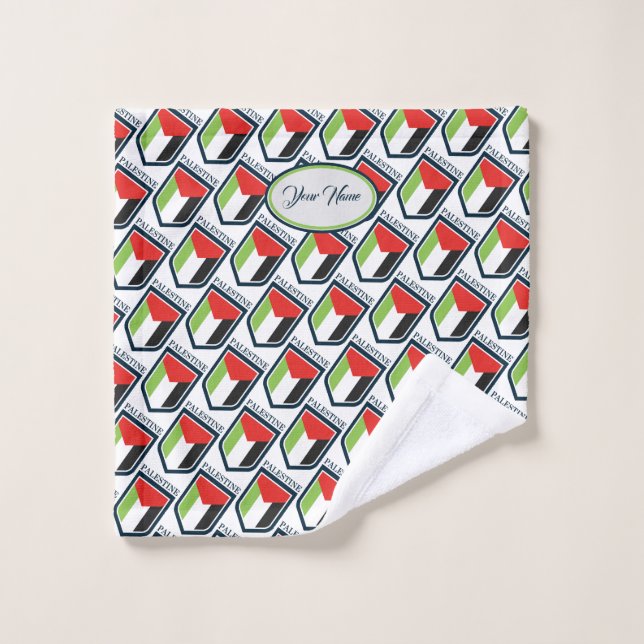 Palestine & Palestinian flag Customised Wash Cloth (Wash Cloth)