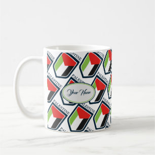 Palestine & Palestinian flag Customized   Coffee Mug