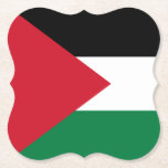 Palestine (Palestinian) Flag Paper Coaster<br><div class="desc">Customisable World Flag Products - Please feel free to add your own text.</div>