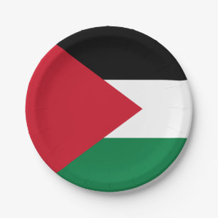 Palestine (Palestinian) Flag Paper Plate