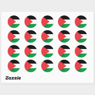 Palestine & Palestinian flag patriots / sports Classic Round Sticker