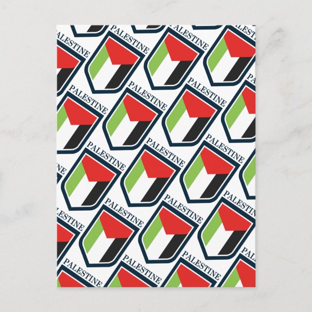 Palestine & Palestinian flag Postcard (Front)
