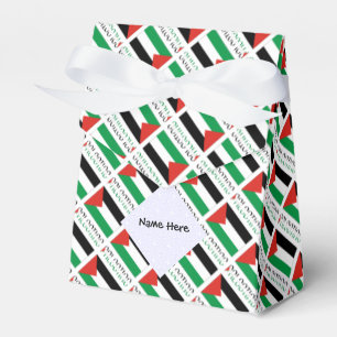 Palestine Palestinian Flag Tiled Personalised Name Favour Box