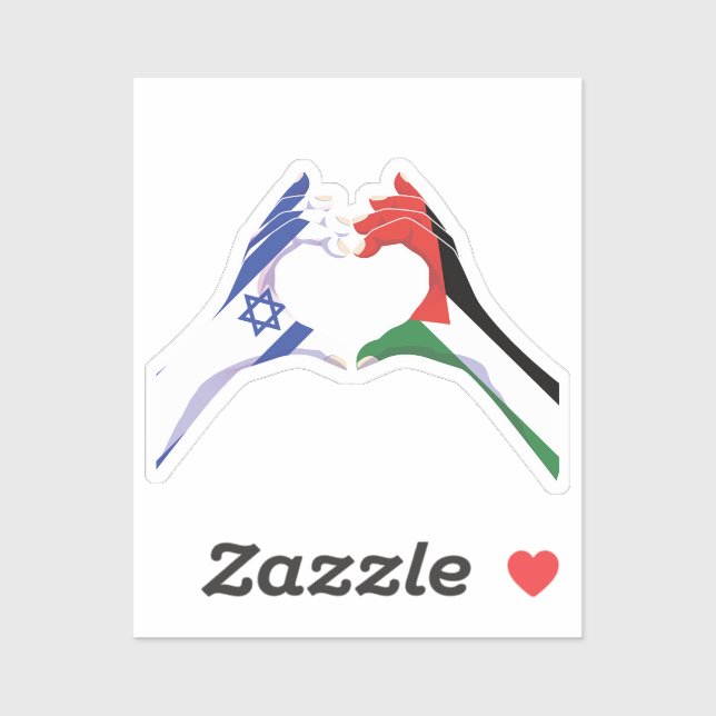 Palestine Palestinian Israel Israeli Love Heart Pe (Sheet)
