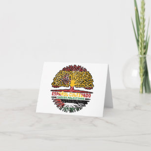 Palestine Palestinian Spanish Spain Tree Roots Card