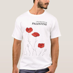 Palestine poppies modern minimalistic design T-Shirt
