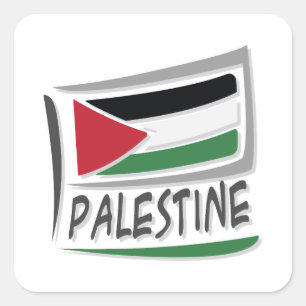 Palestine  Pride X Flag Square Sticker