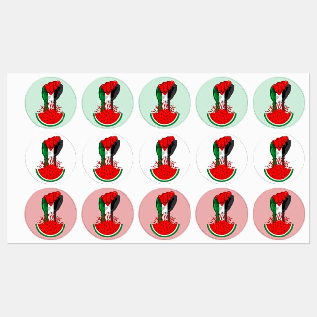 Palestine resistance fist on Watermelon (Sheet)
