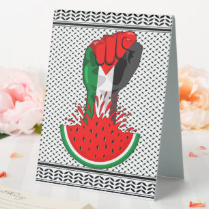 Palestine resistance fist on Watermelon